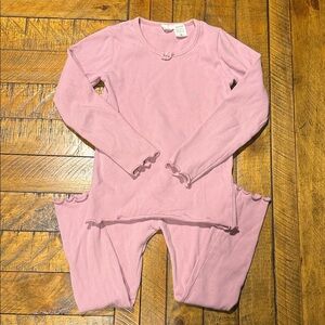 Jamie Kay Pink Ribbed Long Sleeve Pajama Set